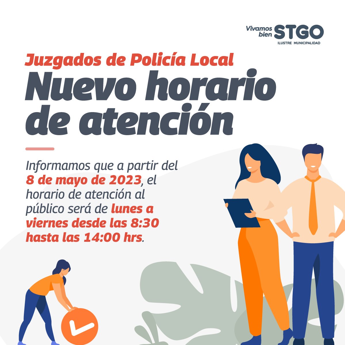 Santiago on Twitter "🟣 Nuevo horario de atención de los Juzgados de