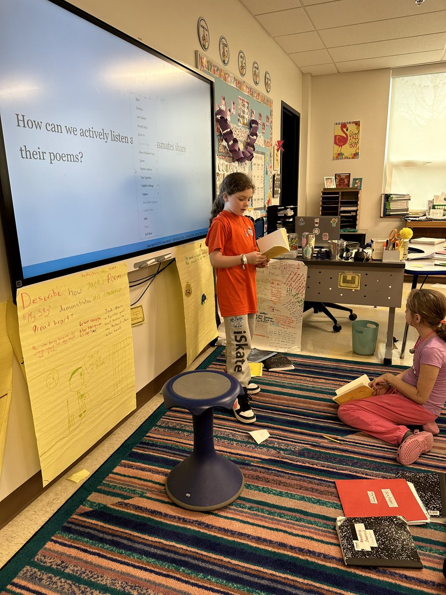 4KinneySSS's tweet photo. Practicing active listening while some classmates share their favorite poems with fluency and expression during W&amp;W! @LPS_Fennessy @CroninSummerSt https://t.co/Y1ewIG1CcK