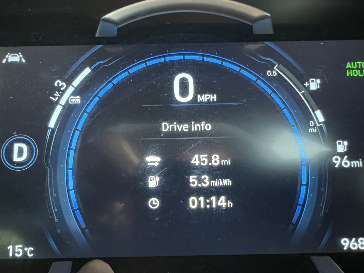 More Hyundai Ioniq Electric appreciation. I challenge any other #EV to complete this journey and return 5.3 miles/kWh…