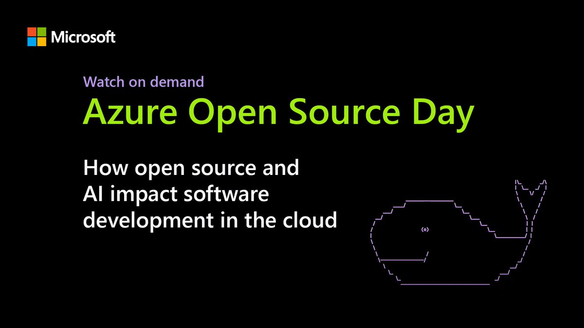 msdev's tweet image. Watch on demand to hear open-source community members from Redis, HashiCorp, and GitHub as they discuss how open source and AI are changing software development. msft.it/6012gRdD2 #AzureOpenSourceDay #AI
