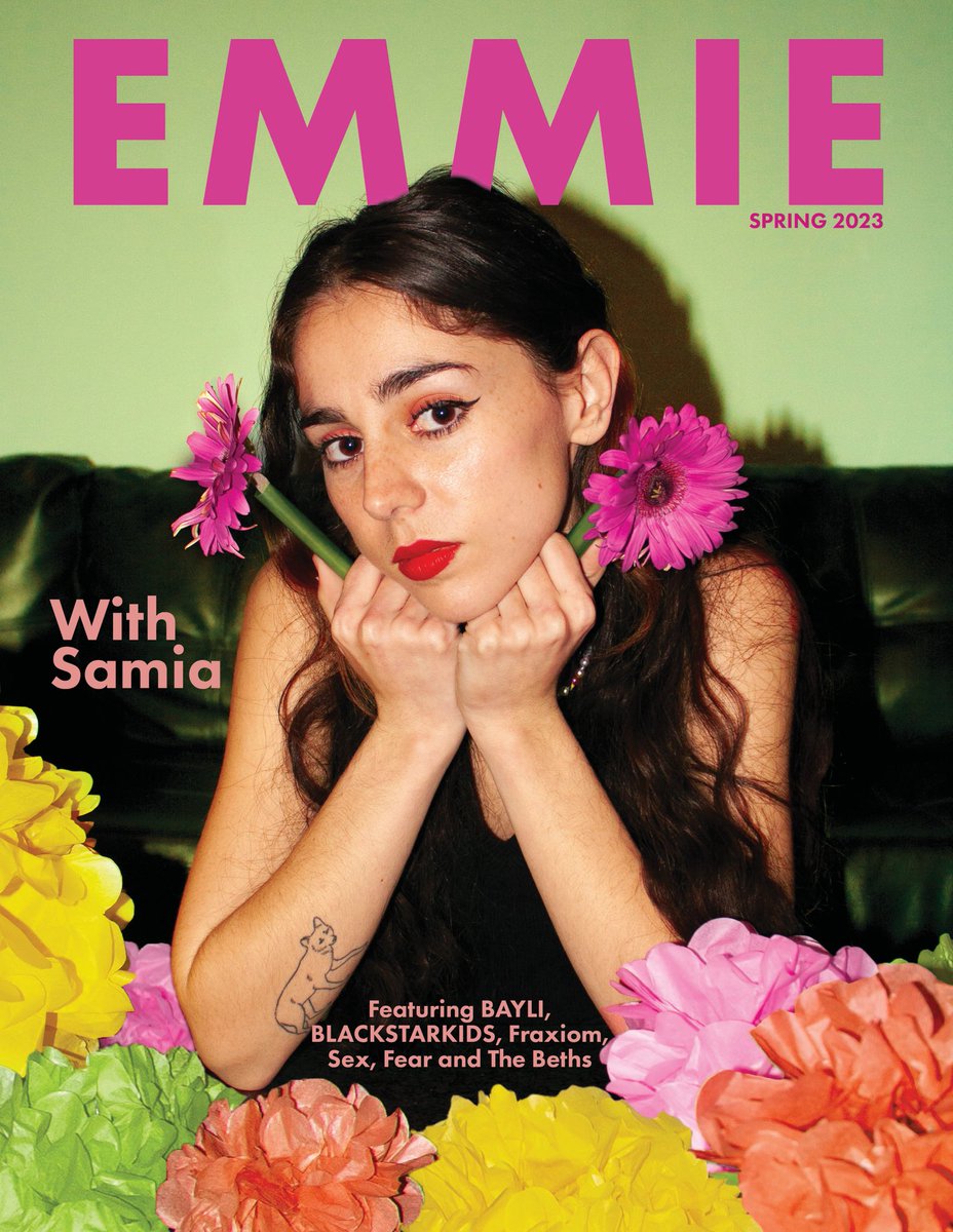 EMMIEmagazine's tweet photo. THE CHEEKY ISSUE FT. COVER STAR @samiatheband IS OUT NOW. 

The Cheeky Issue also features New Zealanders @THEBETHS, hyperpop legend @fraxiommusic, best friends @blackstarkids, powerhouse @BayliMusic and local Madison rockstars @sexcommafear. 

Read now: https://t.co/s0AzyvRe5W https://t.co/KmZmMaZ1sZ