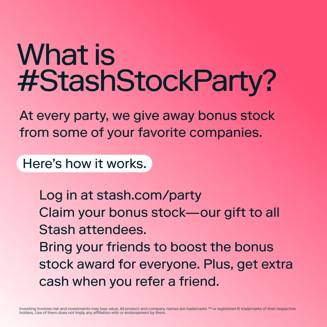 Stash's tweet photo. It’s gonna be May. 😎 This month is Asian American and Pacific Islander Heritage (AAPI) Month—which means we’ll be celebrating #StashStockParty every week and giving out bonus stock from companies that are led or founded by AAPI leaders. https://t.co/Jd2aavVDEK https://t.co/0WfD2IIQcZ