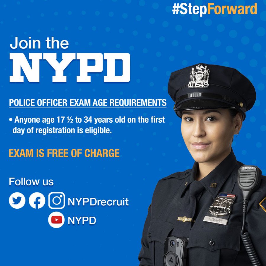 NYPD NEWS on Twitter: "Join the NYPD today! Registration is now OPEN to  join New York's Finest and serve this great city. Visit  https://t.co/CKeDpKXGsk or call 212-RECRUIT for more information.  https://t.co/xWngmtqG9M" /