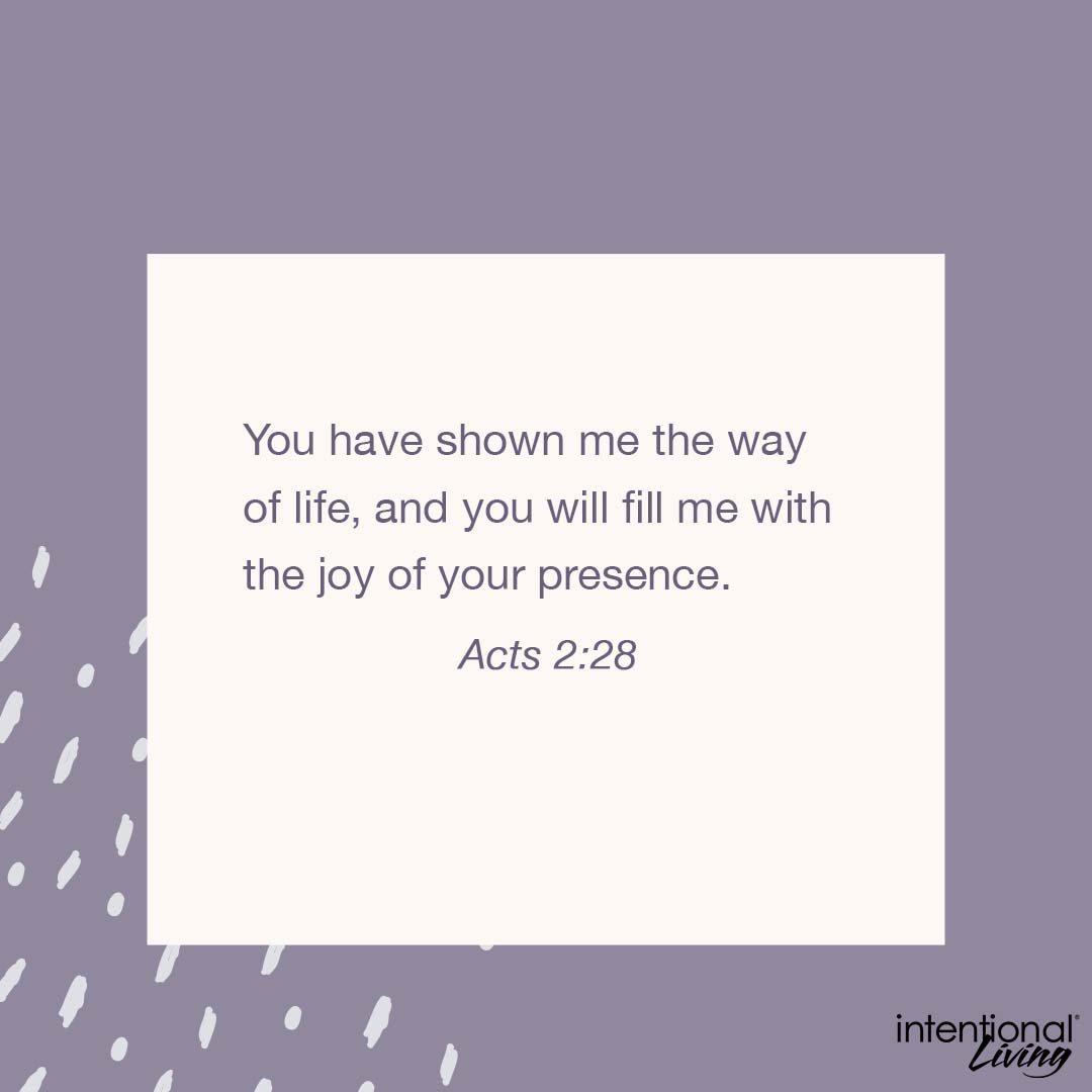 DrRandyCarlson's tweet photo. You have shown me the way of life, and you will fill me with the joy of your presence. 
– Acts 2:28 NLT  
#intentionalliving #verseoftheday https://t.co/HlmgHYxzUN