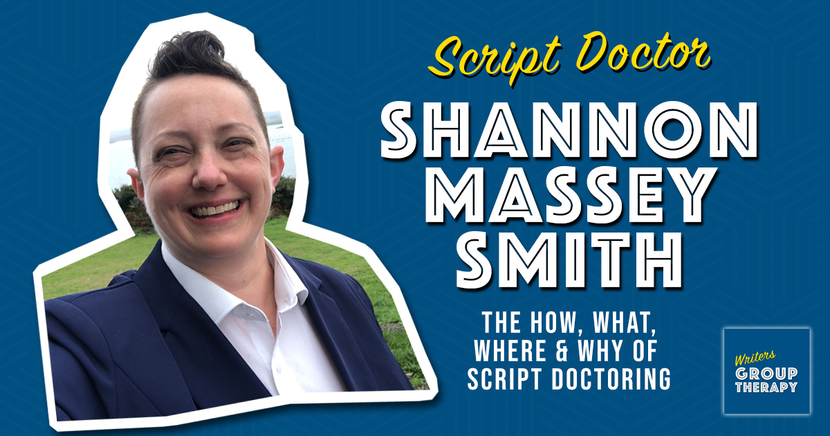 WGTherapy's tweet photo. Does your script need some TLC? Shannon Massey Smith shares the ins and outs of being, and working with, a script doctor. Listen at: https://t.co/BwNHuKaifH #scriptdoctor #screenwriting #writerslife #writingtips #writingadvice #writing #screenwriter https://t.co/4g5KdF5Pla