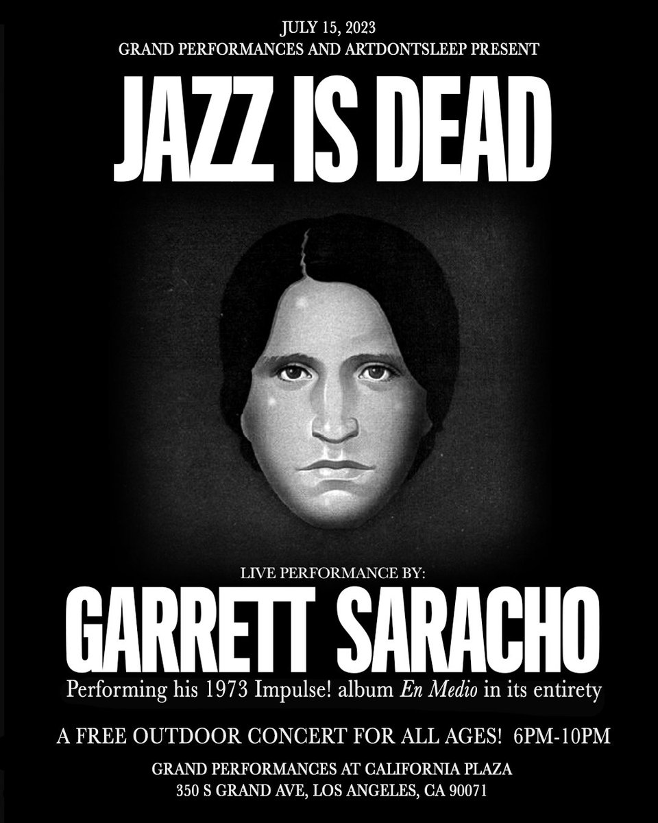 This Summer, we bring to you #LosAngeles' unsung #GarrettSaracho, in celebration of the 50 year anniversary of his 1973 masterpiece, En Medio, This will be the first time this album has ever been performed live in its entirety, one night only at @GrandPerfs.