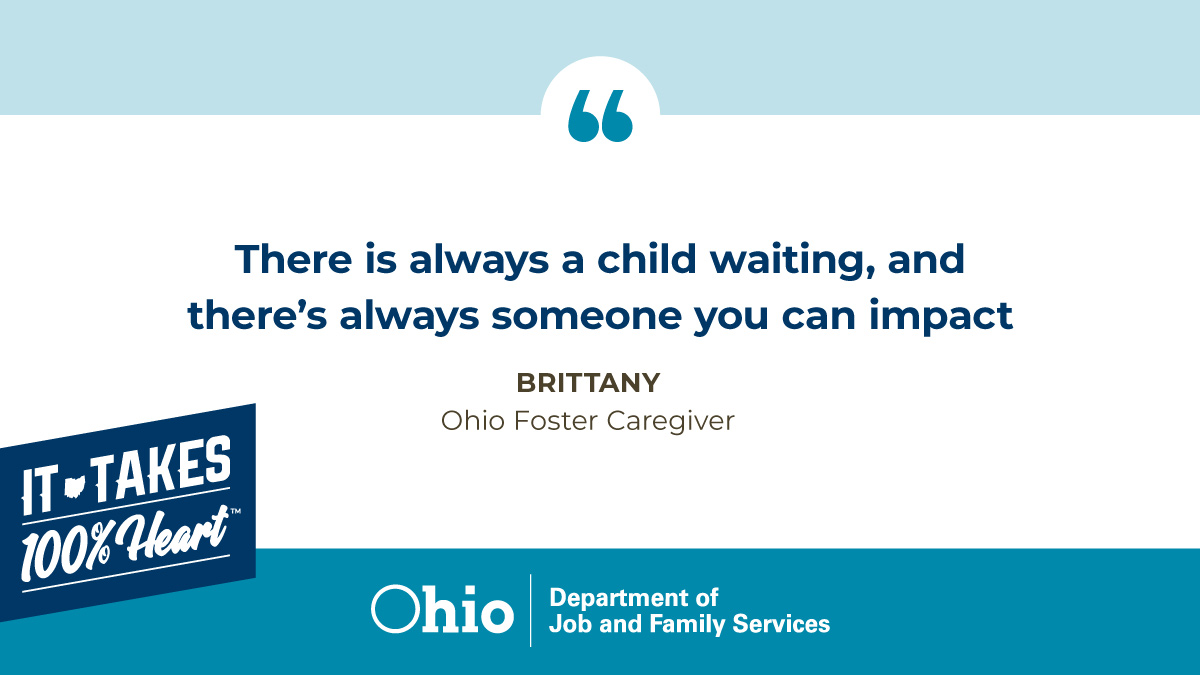 ItTakesHeartOH's tweet photo. When asked how she keeps saying “yes” to fostering, Brittany, an Ohio foster caregiver, says “By keeping my eye on the goal of helping as many kids as I possibly can.” To make a difference in a child's foster story, get started today at https://t.co/uSbutw8MzB
#FosterInOhio https://t.co/oMUdR3eSM2