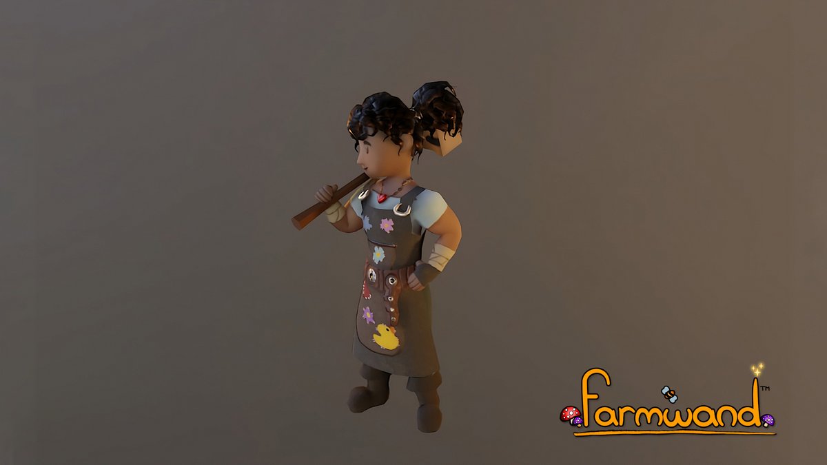 FarmwandGame's tweet photo. We're really happy to share Meyra, the blacksmith in #Farmwand, now in full 3D! 

Like &amp; RT if you'd like us to share more details about our process, from #conceptart to the final result, with our next characters! 

#gamedev #indiedev #indiegaming #gaming #madewithunity #cozy https://t.co/IlTM4P1U1P