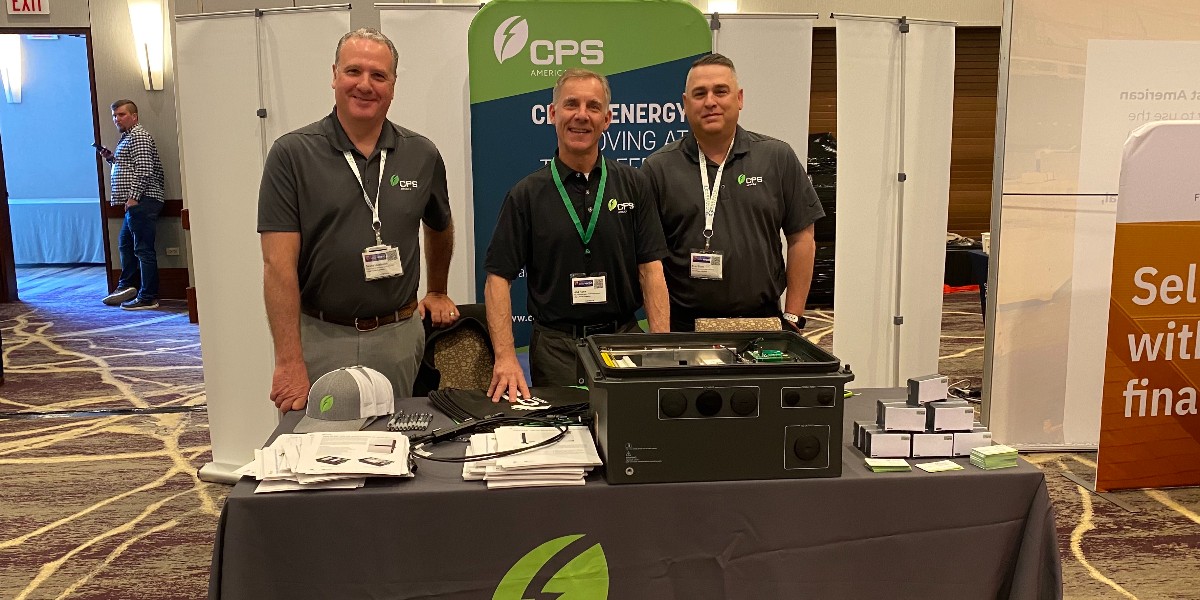 CPS_America's tweet photo. The CPS America team is here at the Midwest Solar Expo today and tomorrow! Swing by booth 15 and ask about our in-stock #inverters and rapid shutdown solutions.
@MWSolarExpo #MWSE23 #MidwestSolar #CleanEnergy https://t.co/bB8Fd7Nhn8