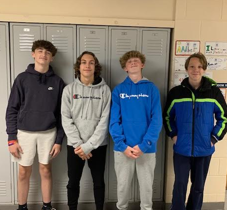 Competing against a total of 94 teams across the state our 8th graders took 13 of the top 13 places and 20 of the top 23. The team of Kyle Waldron, Justin Levesque, Westley Rolfe, and Liam Dragon took first place by earning a profit of $32,137.33, a new school record!