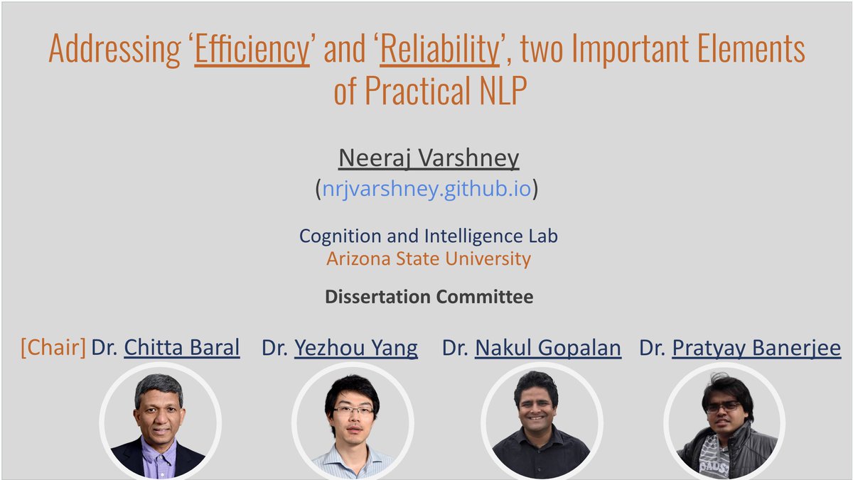 nrj_varshney's tweet photo. I'm thrilled to share that my 2 papers got accepted to #ACL2023 
One on "improving reliability of QA systems" &amp; the other on "addressing novelties in NLP task" 

Also, this semester, I have completed my PhD compre exam and thesis proposal and have now advanced to "PhD candidacy" https://t.co/PxxbFoqlTe