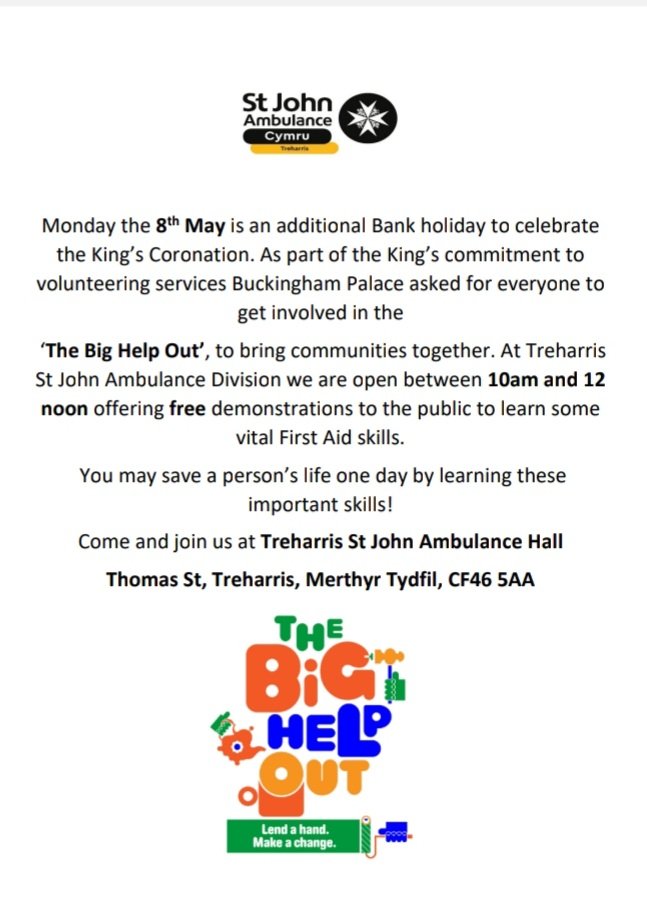 St John Ambulance Cymru Treharris tweet media