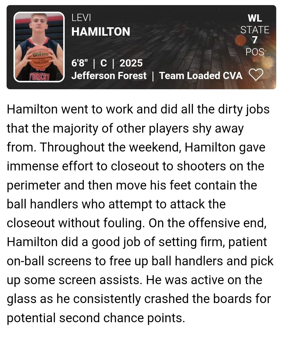 Buy Stock early!! Kid has tremendous upside! <a href="/leviham40/">leviham40</a> 6'8 4.1 GPA 2025  
 <a href="/colbylewis20/">Colby Lewis</a> <a href="/HereGoJayAgain/">Jay Anderson</a>