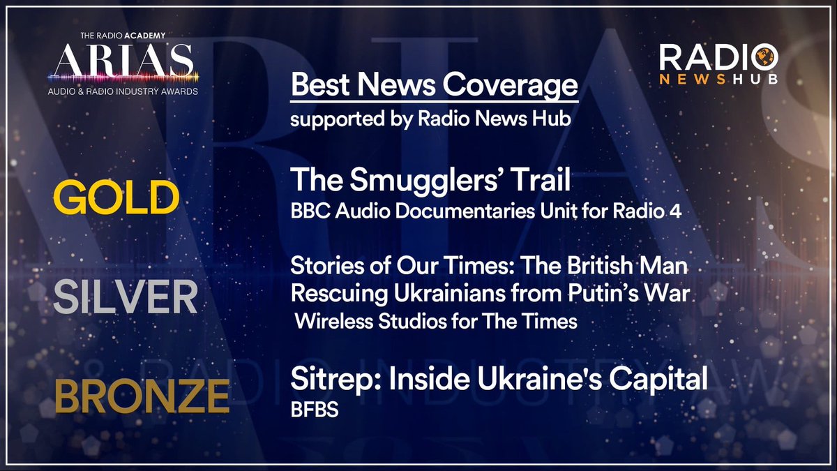 Our episode featuring @A_Loyd_Times and @federicadecaria’s report from Bakhmut won silver for best news coverage at the @radioacademy awards