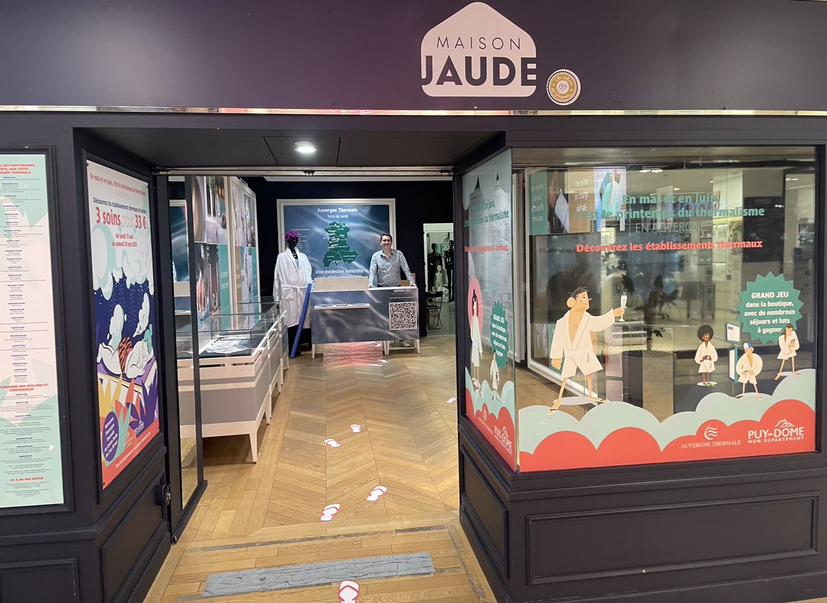 stephhuin's tweet image. Et un fantasme de plus réalisé (ahah) : tenir boutique, accueillir des clients (et leur vendre nos offres thermales), baisser le rideau en fin de journée 😙
Merci par avance à l'équipe et à tous nos partenaires qui vont se relayer pour porter haut les couleurs du #thermalisme 💪