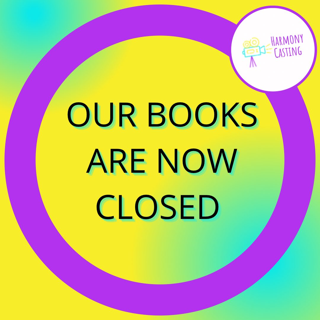harmonycasting's tweet image. The time has come for us to close our books as it is now bursting with so much phenomenal talent and we want to concentrate on getting them the best jobs✨If you have applied to join our talent agency we are working through the applications and will get back to you asap 💜