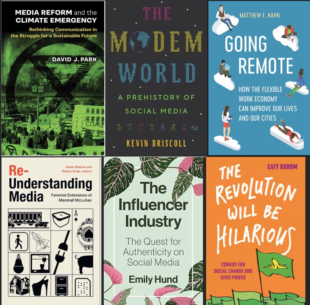Our April book reviews include Media Reform &amp; the Climate Emergency by David J. Park, The Modem World by <a href="/kevindriscoll/">kevin driscoll 🕸 @kdriscoll@aoir.social</a>, Going Remote by <a href="/mattkahn1966/">Matthew E. Kahn</a>, Re-Understanding Media by <a href="/sarahrsharma/">Sarah Sharma</a> &amp; <a href="/riankasingh/">Rianka Singh</a>...
