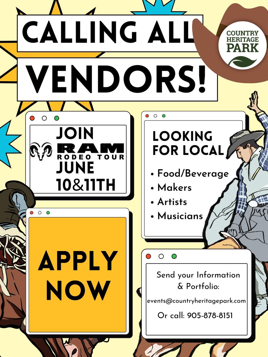 Vendor Call Out!! 👀
Join our Ram Rodeo Tour on June 10th & 11th! 🐴

Tickets: 🎟
frontdoor.plus/store/?e=206

#vendors #vendormarket #vendorswanted #vendorevent #venuegoals #Ram #ramrodeo #tour #portfolio #vendorsneeded #attention #local #supportlocal #support #supportlocalbusiness