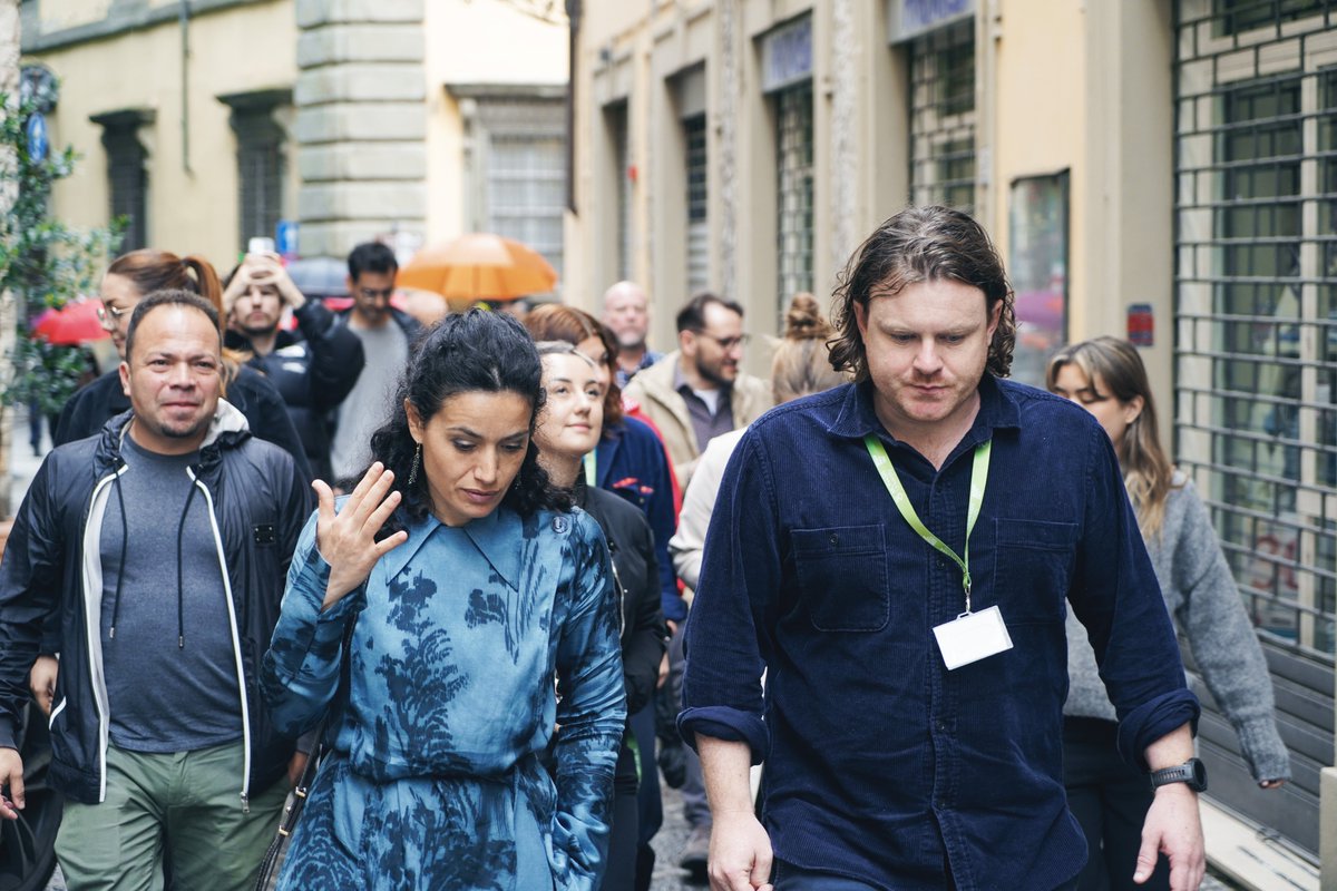 TrisJKennedy's tweet photo. Excited to be joining the Monash Indigenous Graduate Program visit to Monash Prato Centre! Day One introduced us to the city - including a spontaneous invitation to meet and talk with the very generous Matteo Biffoni @MattBiff Mayor of Prato, Tuscany! #MonashGradMob23 #MonashUni https://t.co/7FkL6Kp3u0