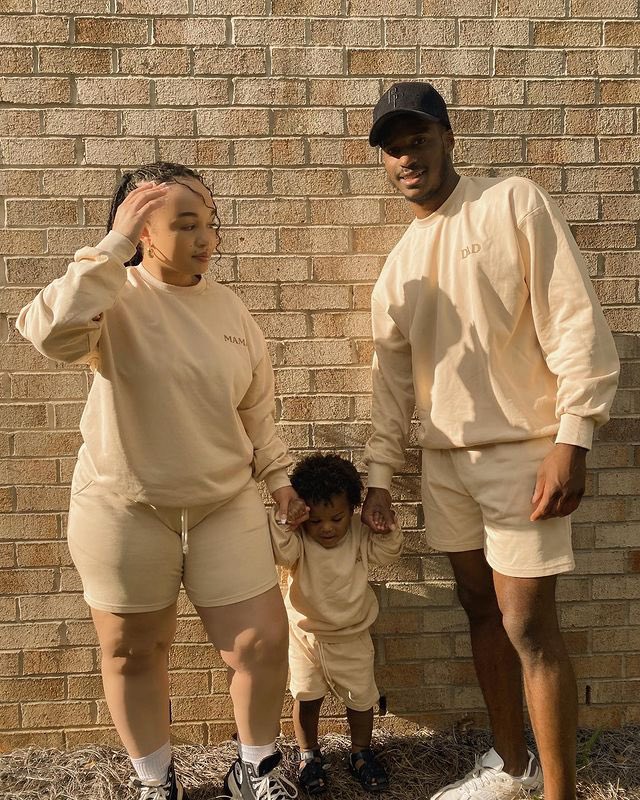 Family Love 😍🤎 @bashyary and her family look amazing in these matching shorts sets 🔥 Visit blackmomsmatch.com for more✨ #blackmomsmatch #matchingfamilyoutfits #blacklove #blackfamilies #momstyle #coolmom #cooldad #melanincouples