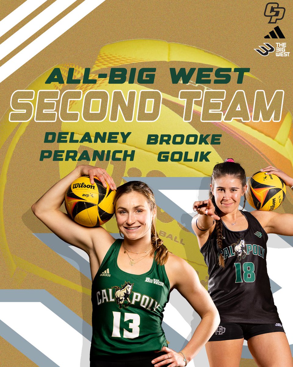 calpolybeach's tweet photo. The awards are coming in! Congrats to our 3⃣ pairs who earned All-Big West honors! 👏 #RideHigh 

📰: https://t.co/0zC2iyXMD5 https://t.co/KrX8AN0lY1