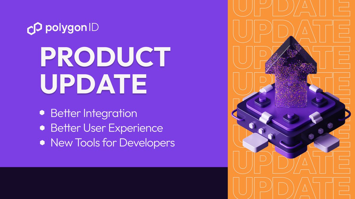 0xPolygonFdn's tweet image. 👉🏾🪪 THREE exciting updates were made to the #PolygonID Identity Infrastructure tools to make it easier for devs to integrate decentralized identity into dApps.

→ Better Integration
→ Better UX
→ New Tools