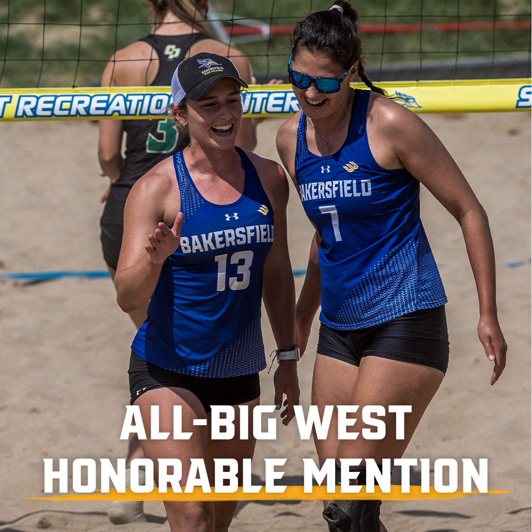 csub_beach's tweet photo. For the 3rd-straight year, we get to celebrate 2⃣ All-Big West pairs! Congrats to our 3s, Hayley McCluskey and Isabella Almeida, for their First Team selection! And ours 2s, Sophia Hladyniuk and Emma Erteltova, on getting Honorable Mention!

Read more: https://t.co/vhDYuYfTlb https://t.co/EchaJY3tVe