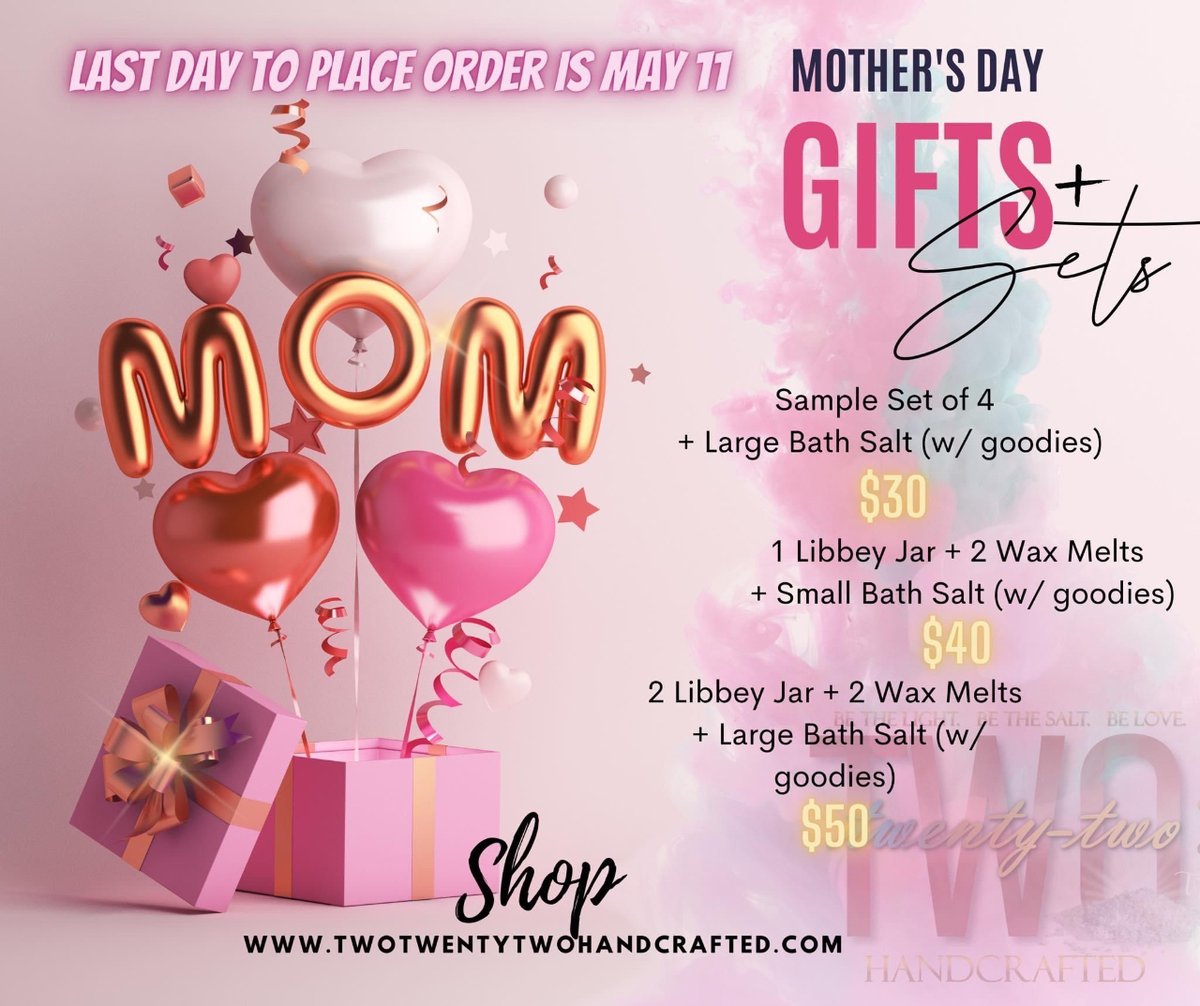 zoelifeccp's tweet image. Inbox Two:Twenty Two Handcrafted on Facebook please while options are being added to the website. 
✨😊
#spotlightuesday #twotwentytwo #handcrafted #candles 
#mothersday