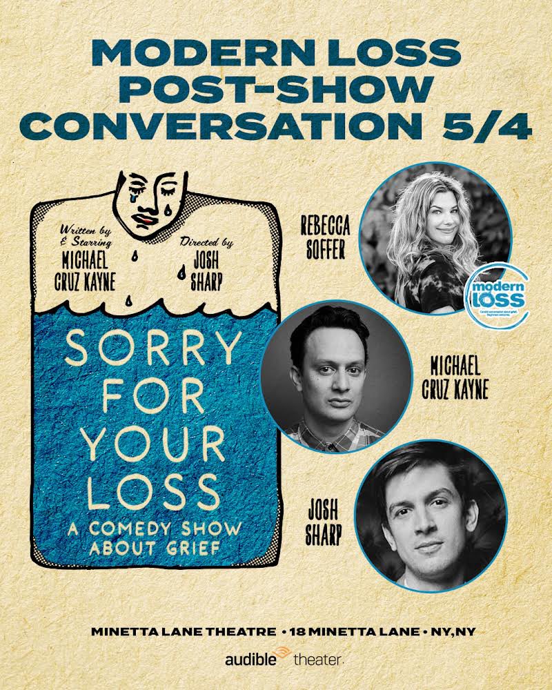 NYC, bring all your feelings to <a href="/AudibleTheater/">Audible Theater</a> for <a href="/CruzKayne/">michael cruz kayne</a>’s spectacular show on 5/4, followed by a (hopefully spectacular) talkback led by me! Just a few tickets left; snag one for 25% off: ticketmaster.com/sorry-for-your…