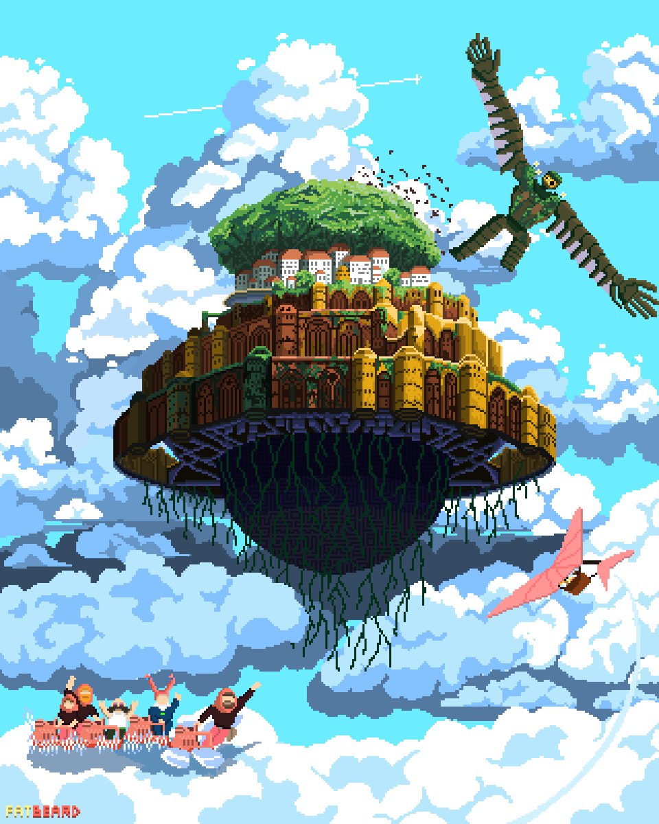 Remake of the Ghibli classic: Castle in the Sky

#CastleintheSky #Ghibli #pixelart #ドット絵