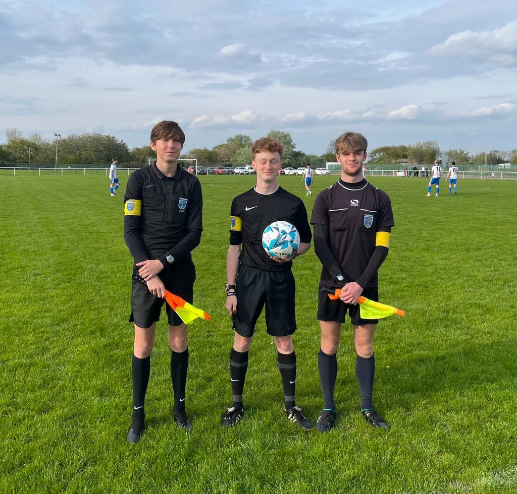 wirralfareferee's tweet photo. Match Officials Wirral District U16 Final

Referee:     Dillon Buckley
Assistant:  Charlie Gouldson 
Assistant:   Finley Gaynor 

Birkenhead Youth Club v Princess Villa https://t.co/t1E45xc16Y