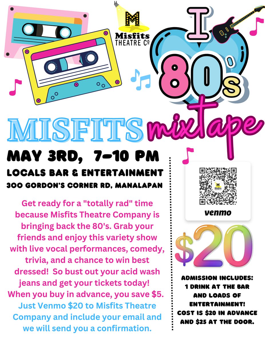 This is sure to be a great night out - please join us tomorrow for an 80's party! There will be an opportunity to donate to the foundation at this event.