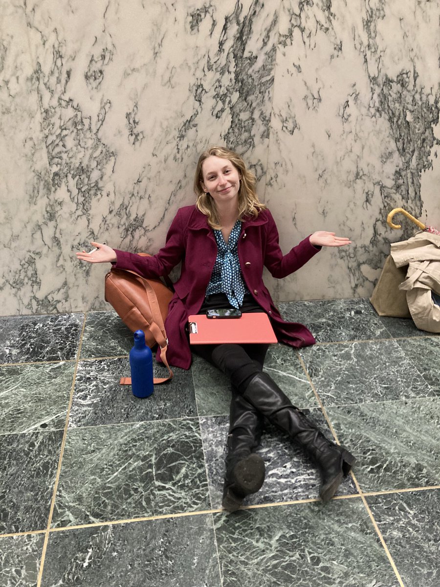 PlasticsBeyond's tweet photo. Here’s happy Hannah! At the Legislative Office Building in Albany, taking a much needed break! https://t.co/3MqivT5oFY