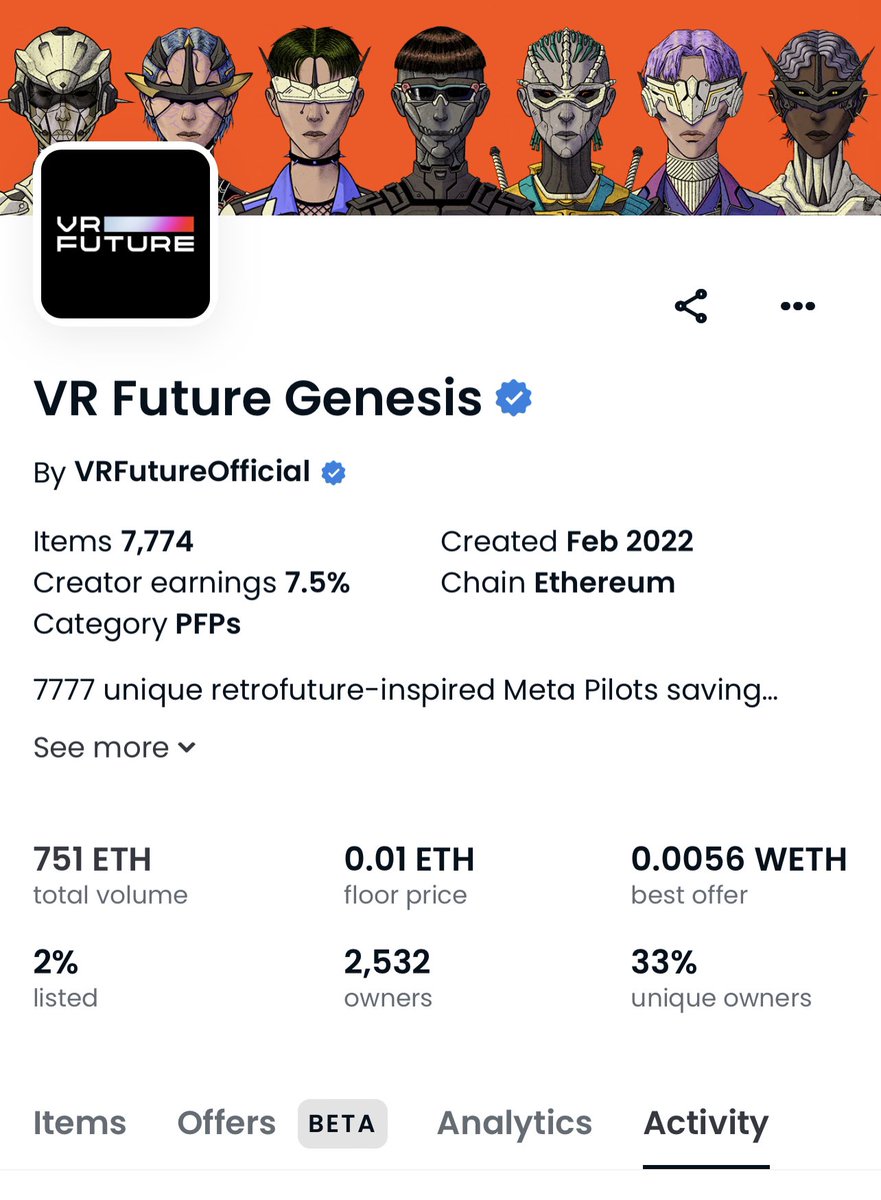 I always wondered if @VRFutureNFT was actually a project of @pak.  He shilled it for awhile and yes the project failed.