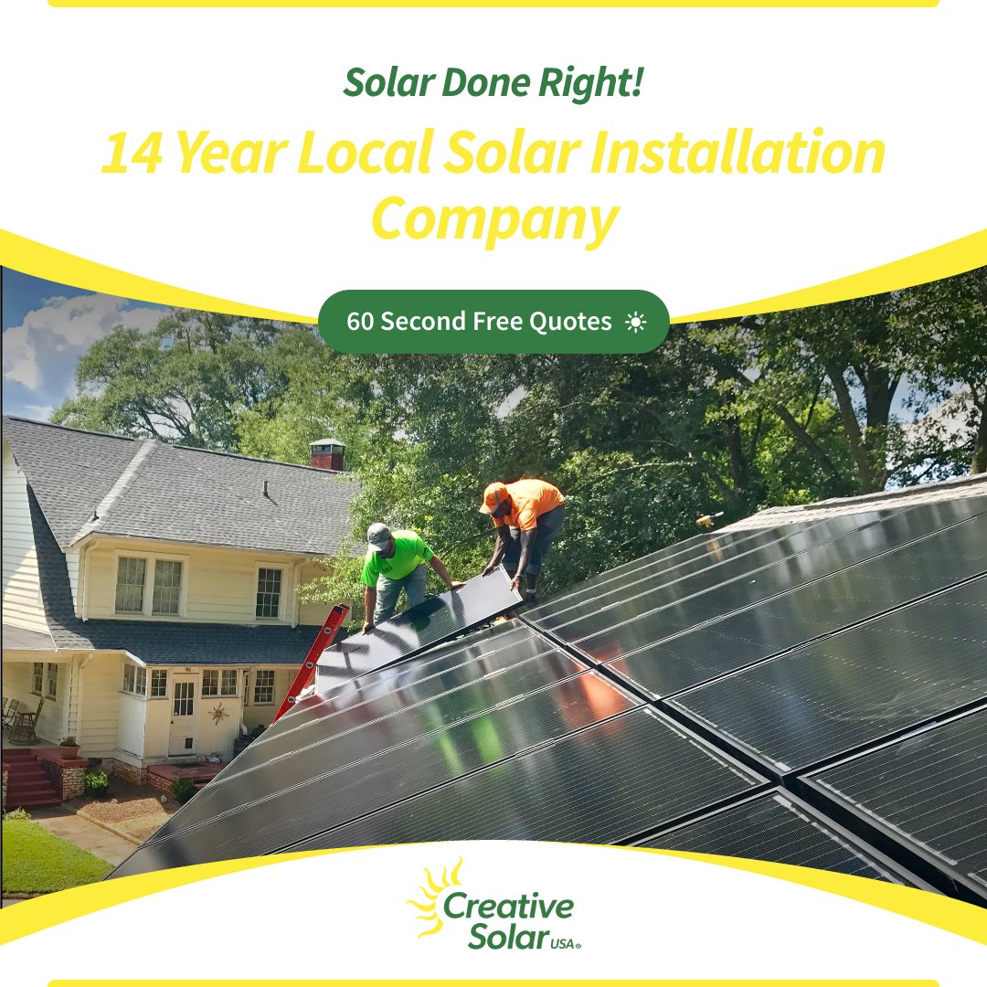 creativesolar's tweet photo. You only ever go solar once. Take doubt away and choose experience and quality.
#SolarDoneRight
Get Pricing: https://t.co/40Edix4KYn https://t.co/PeginegdLd