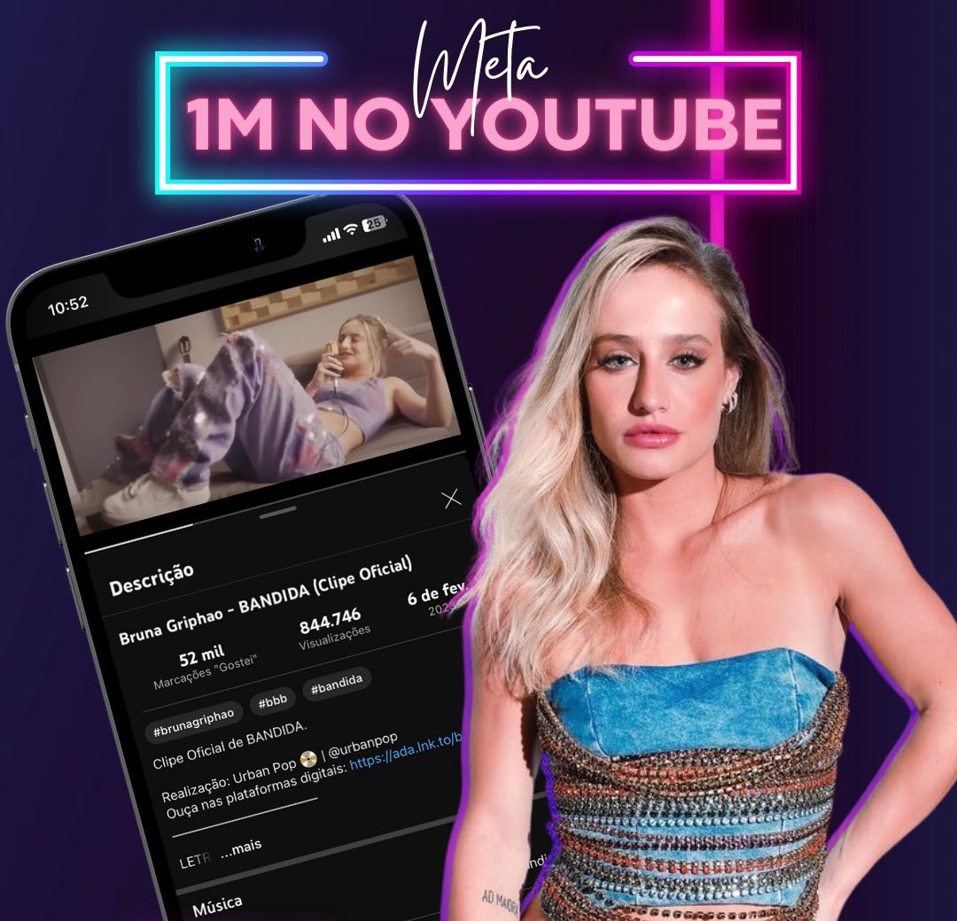 despacitoboybr's tweet photo. 🚨 RINOS!!! Falta pouco pra Bandida atingir a marca de 1 Milhão de reproduções no YouTube!! 

Vocês sabem que “Queimar”❤️‍🔥 está próximo então vamos bater logo 1m em Bandida pra alcançarmos mais uma meta pela Bru!🦏💛 

#BrunaNoSecAwards #BrunaGriphao 

🔗: https://t.co/bZztziphl0 https://t.co/CBq58UvXJj