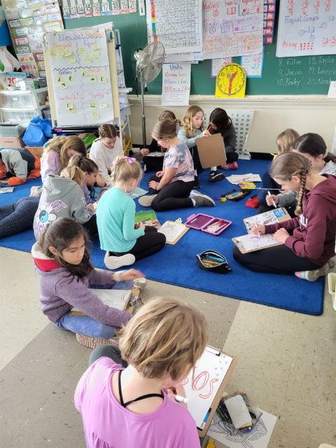 Fitweek Tuesday-Mindful Colouring at Nutrition Break.