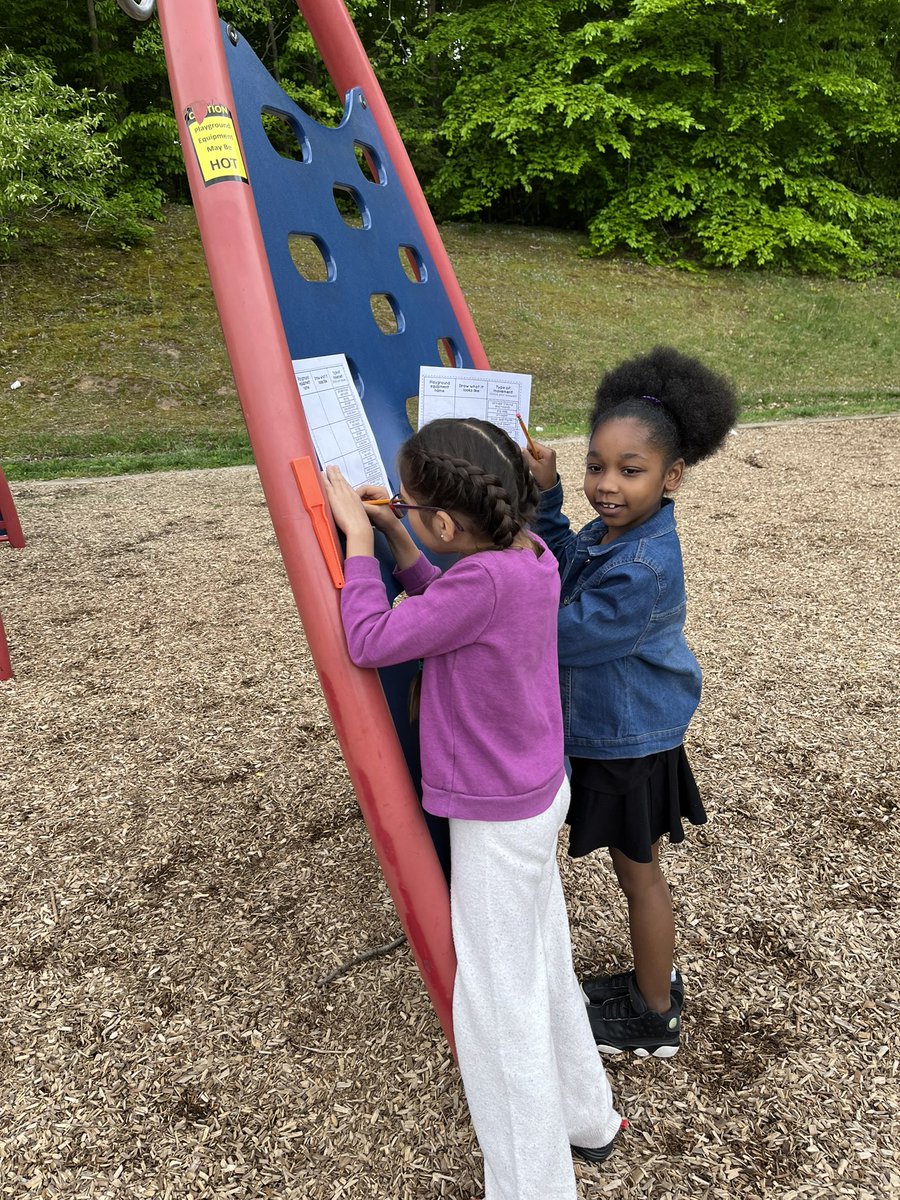MsVH2ndgrade's tweet photo. In science we are learning about different types of forces and force in our lives. We tested out playground equipment to see the different force you apply and what items are magnetic or not. They made wonderful connections to the standards and lives!🤙🏼 #lrespride @LakeRidgeES https://t.co/q9tkVyvxv8