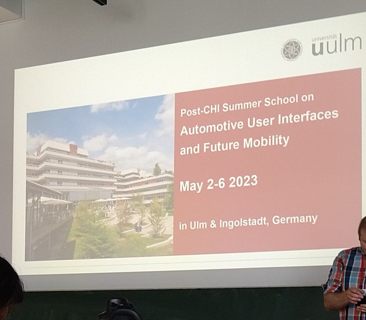 ThomasGoodge's tweet photo. Fantastic first day out of four of the PostChi summer school on Automotive User Interfaces at @mi_uulm @HumanFactorsUlm. Learnt a lot about UI design, driver distraction and research methodology.  Thank you to @SICSA_Scotland for the Research Scholar funding making it possible! https://t.co/DQLfP8vQY4