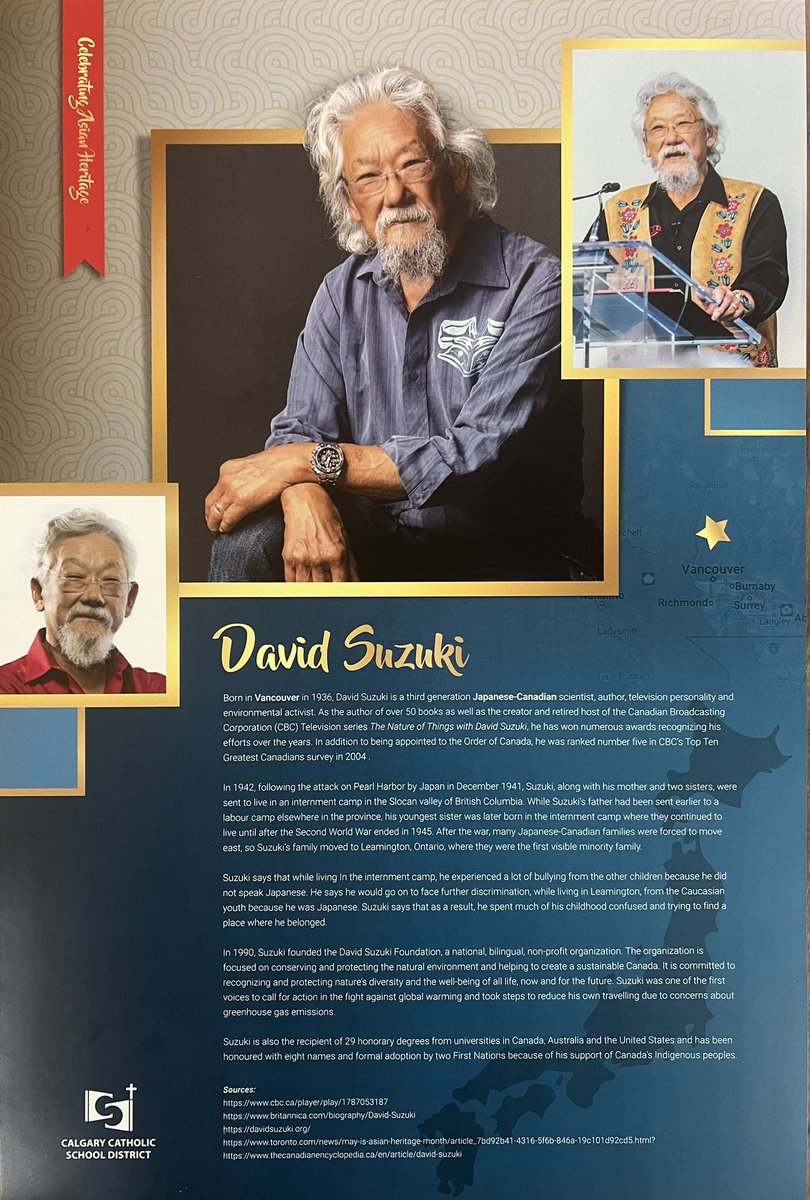 A lifelong advocate, <a href="/DavidSuzuki/">David Suzuki</a> is honoured this year with the @CCSD_edu. While many know of his tireless efforts to bring awareness and change to many environmental atrocities, his story growing up is equally fascinating. The more you know…