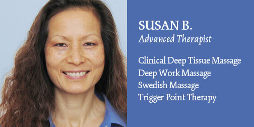 MTCenter's tweet photo. This month we feature Susan B., a 1995 graduate of Body Therapy Center. Susan believes that the body’s inherent intelligence is continually seeking balanced, optimal functioning, and she encourages and facilitates this movement with her bodywork. https://t.co/PjvfrtGkHT https://t.co/0Vm1DudhtM