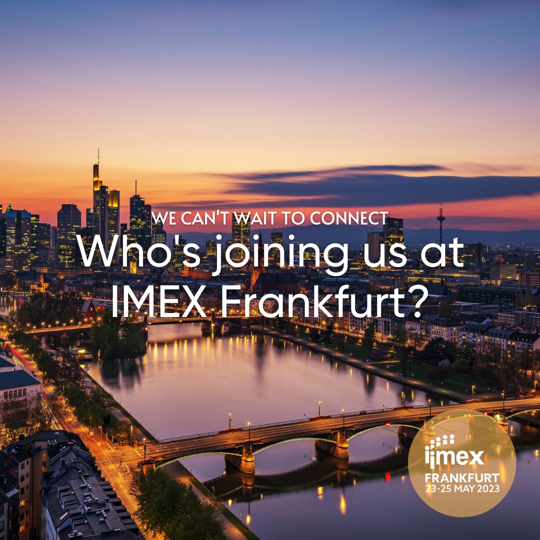 IMEX Frankfurt is just around the corner, and we can't wait to meet new faces to reconnect with old friends. Let us know if you're attending, and we'll see you at Stand D10. #IMEX2023 <a href="/IMEX_Group/">IMEX</a>