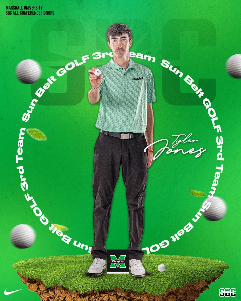 HerdMGolf's tweet photo. Congrats to Tyler Jones on being named Third Team All-@SunBelt!

#WeAreMarshall https://t.co/JpmSdiPXOV