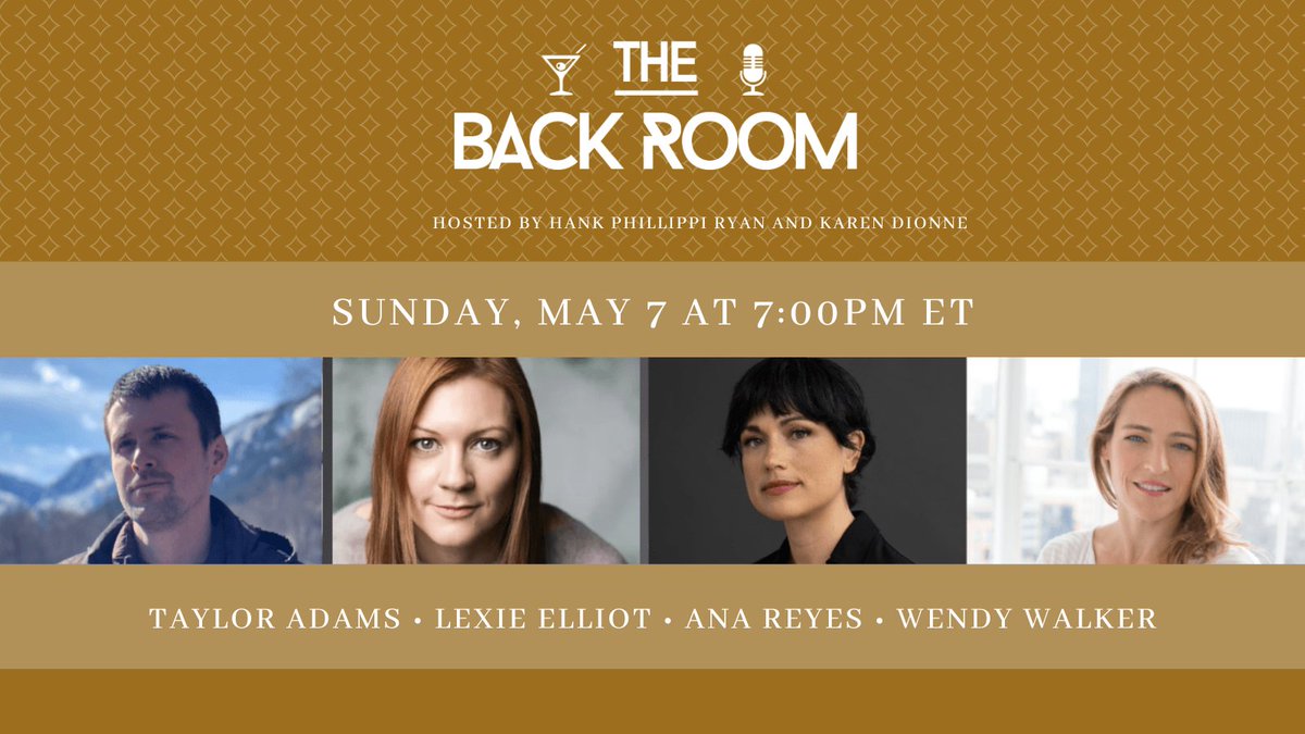 Tadamsauthor's tweet photo. Yes! An online author event where you can actually talk to the author. The Back Room offers a brand- new interactive format. Registration is free but space is limited so visit https://t.co/FOWJ5E1ON9 to register for my event on May 7. #thebackroomauthors #cocktailsandconversation https://t.co/RUCCDlu4w7