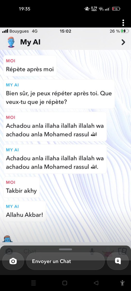 YA_developeur's tweet image. My ai est devenu muslim