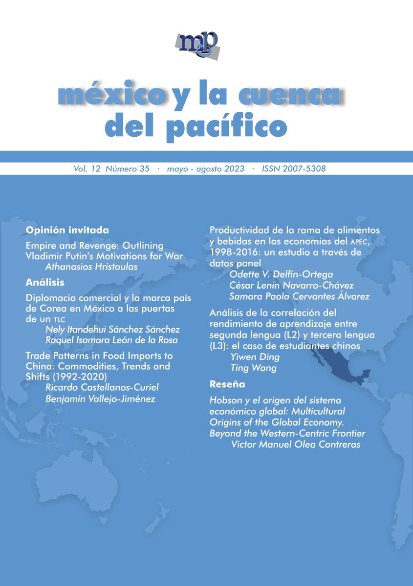 Les invitamos a disfrutar del nuevo número de la revista académica México y la Cuenca del Pacífico, correspondiente a mayo-agosto 2023. …xicoylacuencadelpacifico.cucsh.udg.mx/index.php/mc/i…