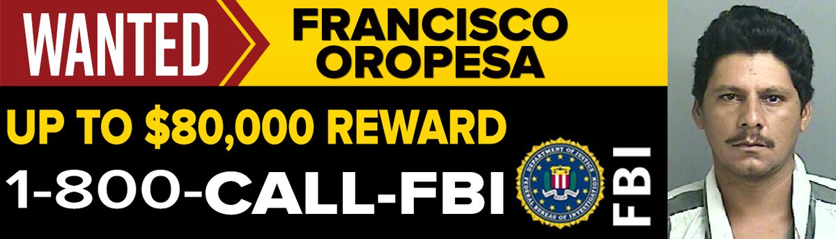 Digital billboards courtesy of <a href="/CCOutdoorNA/">Clear Channel Outdoor</a> are now on display across the Houston area reminding drivers there's an $80,000 reward for suspect Francisco Oropesa. 
Call 1-800-CALL-FBI with any tips, big or small. Please RT #ClevelandTXshooting