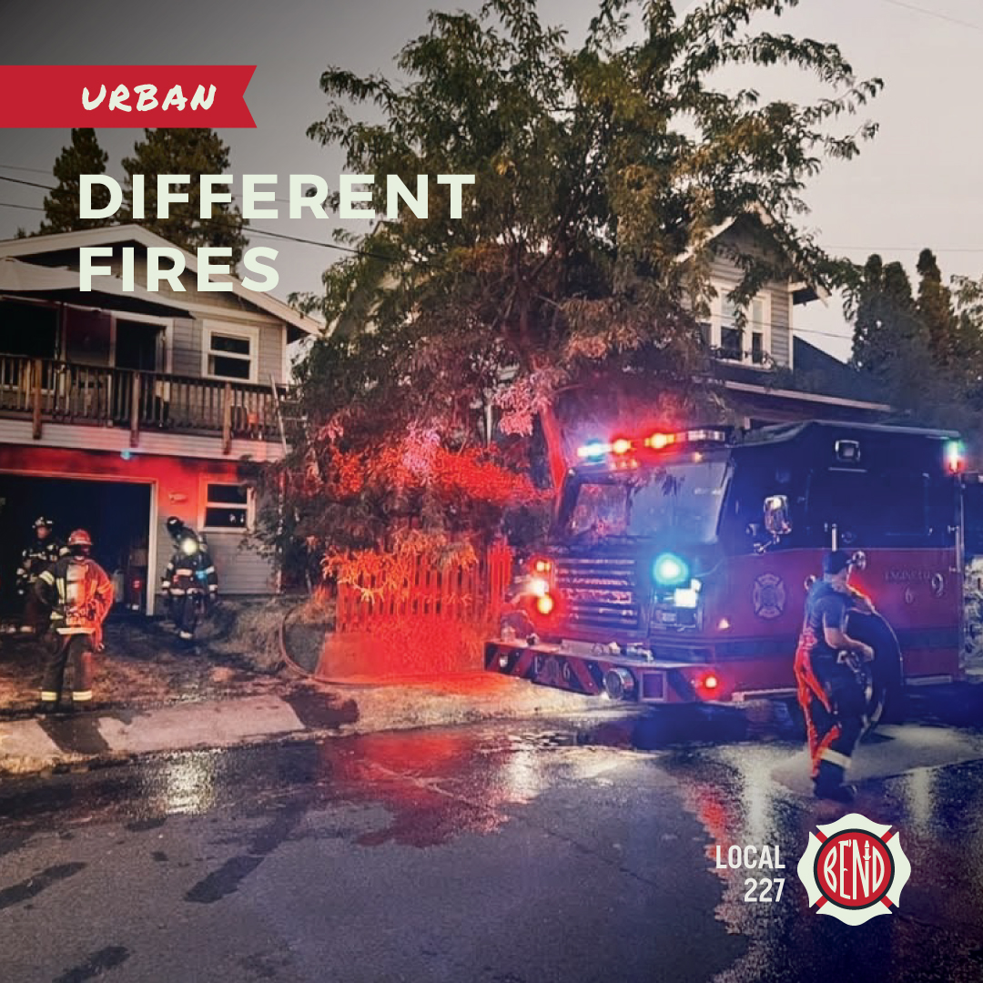 When there’s a fire in Bend Fire’s service area, it can be a structure fire or a brush fire, but the same dedicated crews respond to either one. The only difference is the gear they put on and the rig they drive out of the station. Your local firefighters are trained to respond t