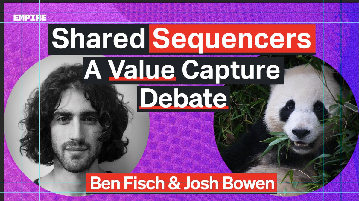 theempirepod's tweet photo. How will rollups decentralize their sequencer?

New episode with @Jskybowen + @benafisch from @AstriaOrg and @EspressoSys on:

- shared sequencers
- the economic tradeoffs
- cross-domain MEV and more

→https://t.co/VGMj4SNbch
→https://t.co/sfjkbkgNi2
→https://t.co/fsvkOuOfjD https://t.co/YNqSLis9kC