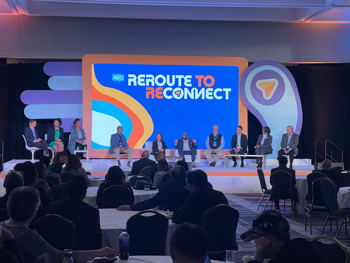 AEOworks's tweet photo. Welcome the newly appointed AEO Regional Council to the stage! 5 Regions represent! #AEOconference #reroute2reconnect #nsbw https://t.co/JXRICaeIge